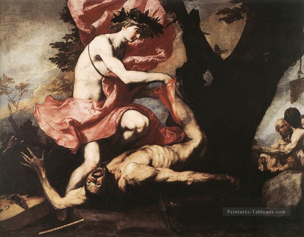 Apollon écorchant Marsyas Ténébrisme Jusepe de Ribera Peintures à l'huile